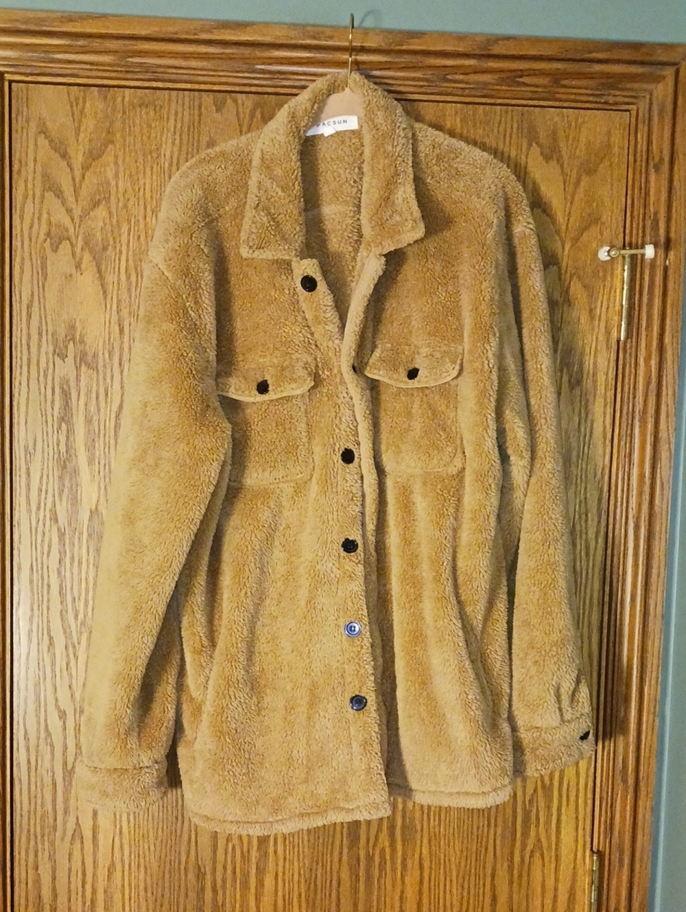 Men's Pacsun Soft Fuzzy Button Down Jacket